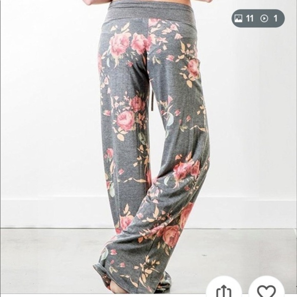 Floral Print Casual Lounge Pajama Pants - Picture 5 of 5